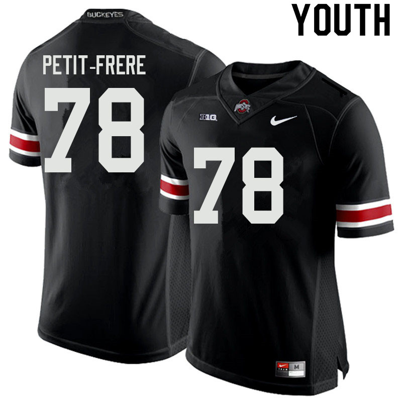 Youth #78 Nicholas Petit-Frere Ohio State Buckeyes College Football Jerseys Sale-Black